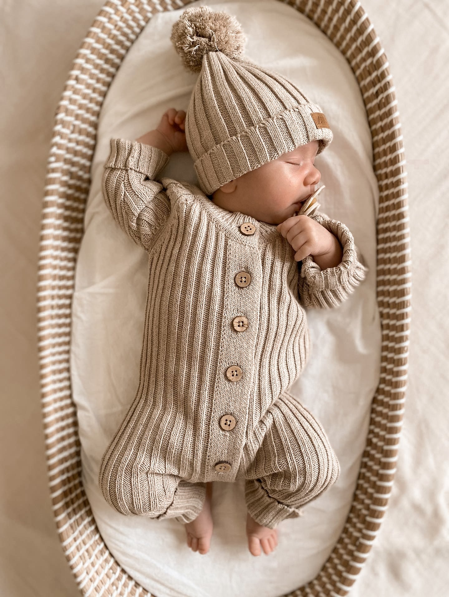 Little B's - Ribbed Romper - Oak