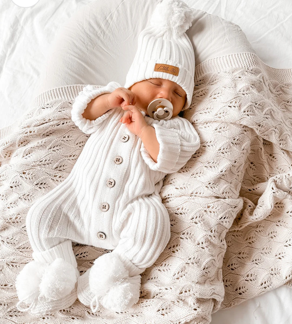 Little B’s - Ribbed Beanie - Milk