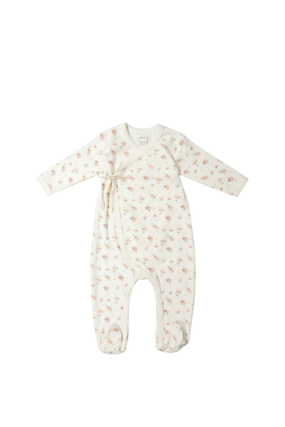 Jamie Kay - Organic Cotton Harlow Wrap Onesie - Mini Sweet Magnolia