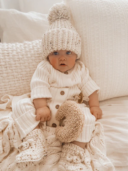 Little B's - Ribbed Romper - Milk